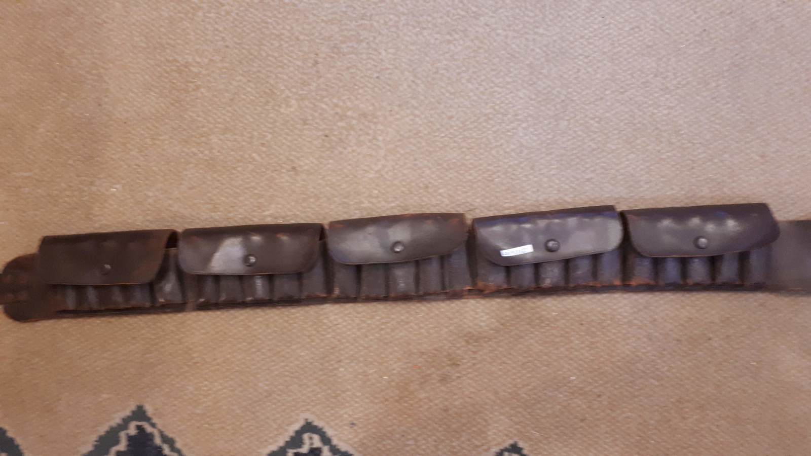 Vintage Leather Bullet Belt rare [ARM10125] - $85.00