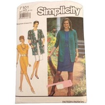 Simplicity 7101 Pattern Misses&#39; Petite Dress Unlined Jacket Easy H5 6-14 Cut - £4.61 GBP