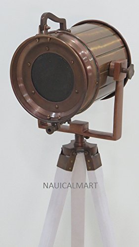 NauticalMart Floor Lamp for Living Room in Copper Antique Finish