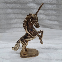 Vintage Mythical Solid Brass Unicorn Standing on Her Back Hind legs - £27.13 GBP