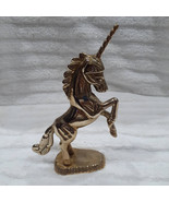 Vintage Mythical Solid Brass Unicorn Standing on Her Back Hind legs - £26.60 GBP