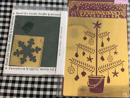 Tropical Tree Snowflake Brass Stencil Embossing Plate Set - £7.01 GBP