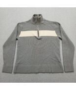 Ralph Lauren Sweater Mens XL Gray Pullover Zip Mock Neck Long Sleeve - $41.86 CAD