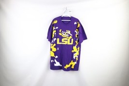 Vtg Mens Large All Over Print Louisiana State University LSU Football T-Shirt - £27.82 GBP