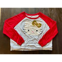 Hello Kitty Sparkly Face Christmas Crop Long Sleeve T-Shirt - £14.99 GBP