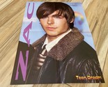 Jonas Brothers Nick Jonas Zac Efron teen magazine poster clipping Teen D... - $5.00