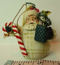 Santa Claus Candy Cane Christmas Ornament - $4.46