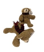Pair Of New (2) Holiday Wishpets Bears With Scarves Christmas 11045 - $24.74