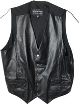 Wilsons Men XL The Leather Experts Black Leather Vest - £32.68 GBP