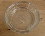 Vintage Playboy Bunny 4&quot; Ashtray Round Clear Glass - £11.76 GBP