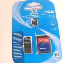 Dane Elec SanDisk adapter MicroSDHC Flash memory 4 GB San Disk Vintage - $16.47 CAD