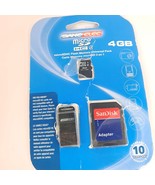 Dane Elec SanDisk adapter MicroSDHC Flash memory 4 GB San Disk Vintage - $16.46 CAD