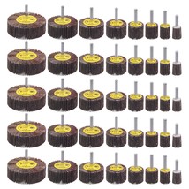 40 Pack 1/4&quot; Abrasive Flap Wheel Sander Set, Rocaris 80 Grit Aluminum, 8 Sizes. - £36.39 GBP