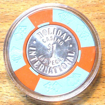 (1) $1. Holiday International CASINO CHIP - 1977 - Las Vegas, Nevada - £6.34 GBP