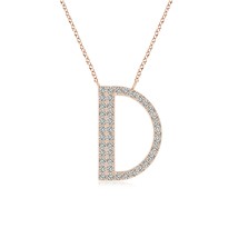 ANGARA Natural Diamond Pendant Necklace in 14K Rose Gold (K, I3 | 0.25 Ct) - $653.57