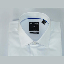 Men's Shirt Christopher Lena PROPER 100% Cotton Wrinkle Free p720ttsr white Slim image 2