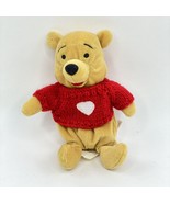 Valentine Winnie the Pooh Heart Sweater Disney Plush Bean Bag Stuffed Be... - $95.06 MXN