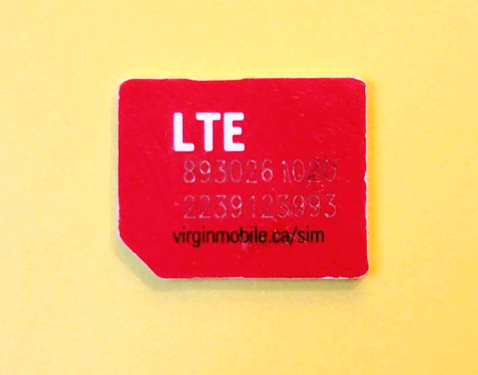 USED VIRGIN MOBILE MICRO SIM CARD RESTORING TEST CELL PHONES BOOT BYPASS... - $5.20