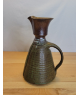 Studio Art Pottery Pitcher Jug Hand Thrown Stoneware Signed By Artist La... - £39.81 GBP
