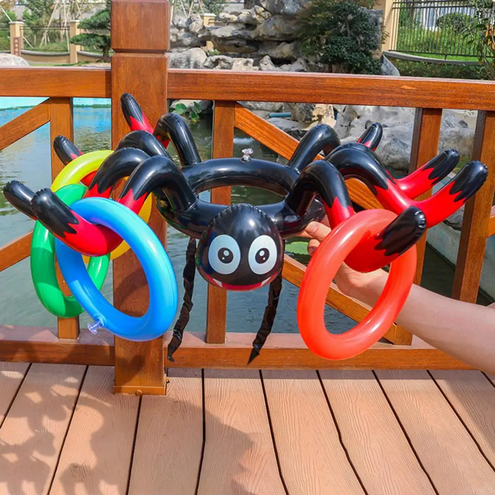 High-definition Printed Ring Toss Toy Spider Ring Toss Game Fun Halloween Toy - £11.20 GBP