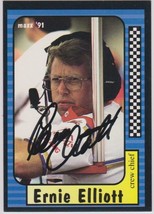 Ernie Elliott Autographed 1991 Maxx NASCAR Racing Card - $7.99