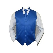 Mens  Q. BRAND Formal Vest ONLY after Six Assorted Satin Royal blue - $39.99