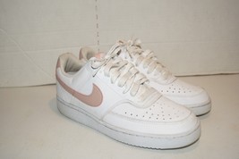 Nike Court Vision Low Women&#39;s Sneakers Sz 9 M White/Pink Oxford  DH3158-102 - £31.72 GBP