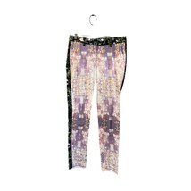 Lublu Kira Plastinina Designer Butterfly Print Pants Purple with Green Trim - $99.00