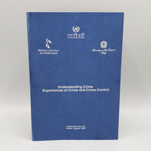 UNICRI Understanding Crime Experiences and Control 1993 United Nations Pub 49 PB - £15.18 GBP