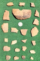 23 Native American Indian Pottery Sherds North Georgia Artifacts Mississ... - £22.42 GBP