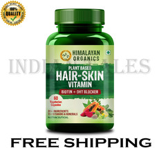 Himalayan Organics Pure Biotin, DHT Blocker Plant-Based Vitamin B1,to B1... - $34.99