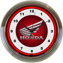 Honda Car Garage Dealer Neon Clock 15 Inches in Diameter Neon Sign Ring - £62.68 GBP