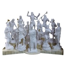 Set 12 Twelve Greek Roman Olympian Gods Pantheon Statue Sculpture Figure... - £311.90 GBP