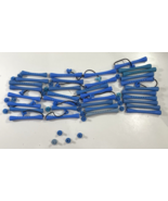 34 Blue Hair Perm Rods Non-Slip Hair Rollers Plastic Cold Wave Short Cur... - $244.84 MXN