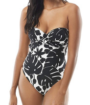 NWT  Kate Spade New York Monstera Molded Bandeau One-Piece Black Size XS - £55.78 GBP