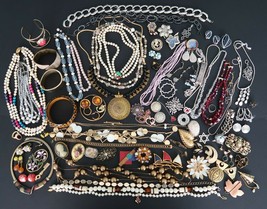 Vtg 85 pc high end costume jewelry lot - 925 Trifari Coro BSK Clara Beau Roman - £235.89 GBP
