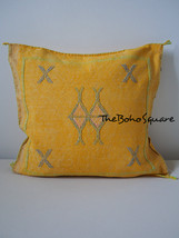 Set Of 2 Handmade &amp; Hand-Stitched Moroccan Sabra Cactus Pillow Cushion Y... - £96.14 GBP