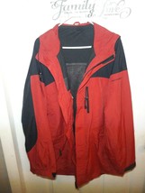 Old Navy Mens XL Red Windbreaker/Jacket Anorak Full Zip Hooded Lined Zip Pockets - £17.05 GBP