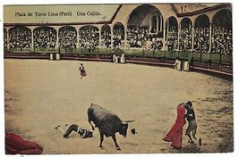 Vintage RPPC Real Photo Postcard Plaza de Toros Lima Peru Bull Ring 1915... - $8.60