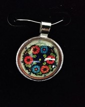 Design 58 Polish Pottery necklace Choice of Pendant w/ Glass Cabochon Si... - $4.29