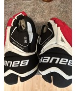 Bauer Supreme One55 Youth Kids Boys JR Junior Hockey Gloves 12” 30 CM RE... - £30.95 GBP