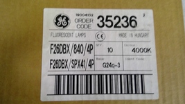 GE Fluorescent Lamps F26DBX/840/4P/EOL OrderCode 35236 Base G24q-3 Box of 10 - £20.45 GBP