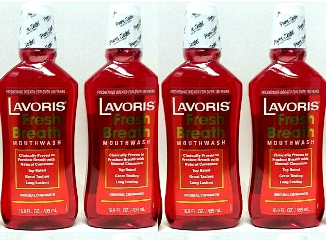 ( LOT 4 ) Lavoris Fresh Breath Mouth Wash Original Cinnamon 16.9 FL OZ S... - $59.39