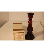 Avon Ruby Red 1876 Cape Cod Candlestick w/ Full Patchwork Cologne Origin... - $27.72