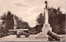 GIBRALTAR WELLINGTON&#39;S MONUMENT POSTCARD NORFOLK ENGLAND Cannon divided ... - £3.88 GBP