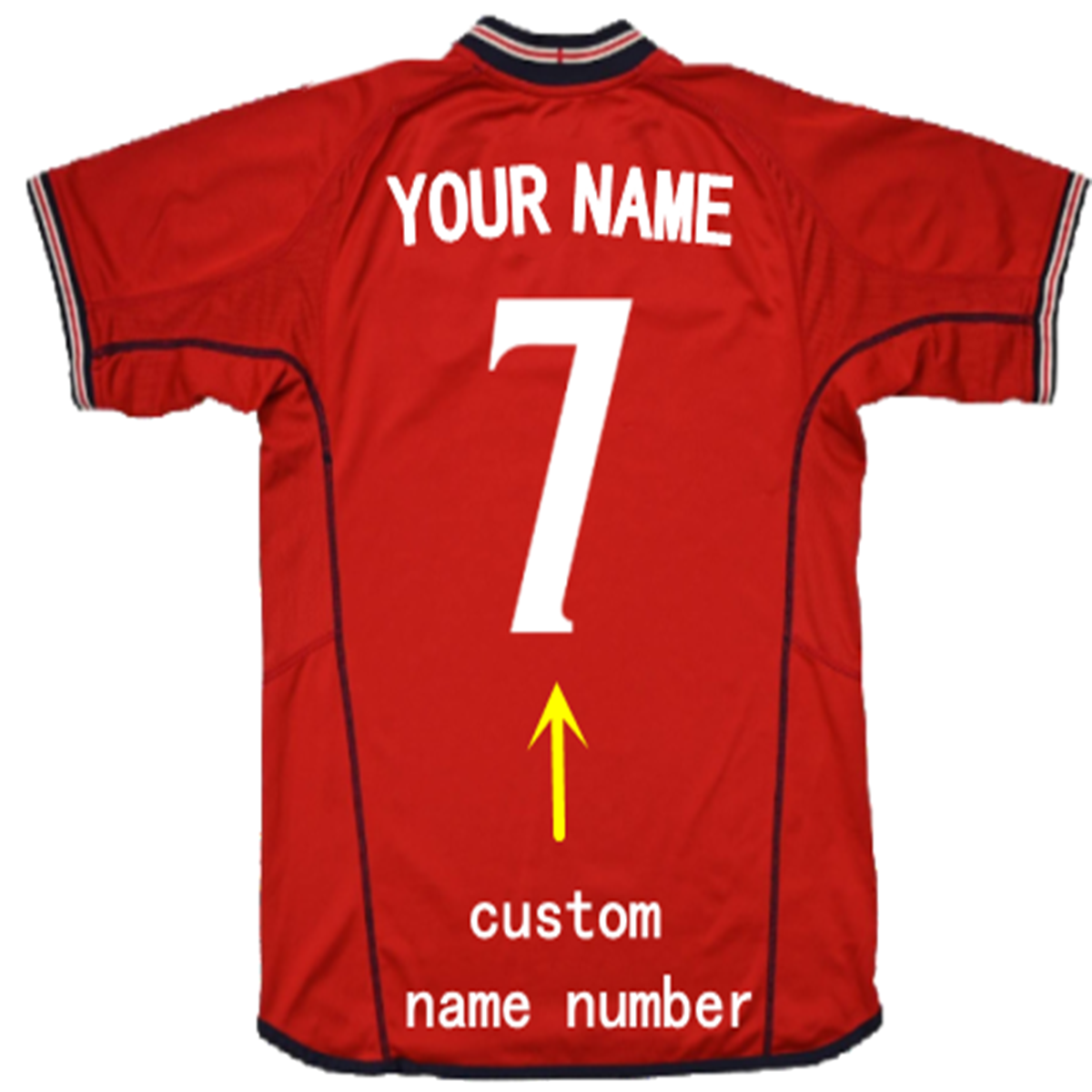 Custom Soccer team English Jersey suit for Men Any Name Number 2002 Retro red - $49.55