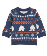 NWT TUCKER + TATE Babies&#39; Print Graphic Sweatshirt Navy Denim Size 6M - £8.86 GBP