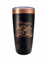 O&#39;Hagan Irish Coat of Arms Black Travel Mug - £21.91 GBP