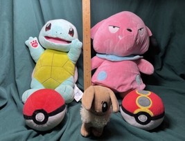 Lot of Pokémon Stuffies - 2 Build-A-Bear Pokémon, 2 Pokéballs &amp; 1 Small Eevee - £54.25 GBP