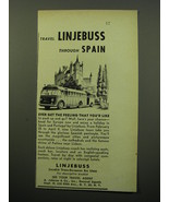 1950 Linjebuss Swedish Trans-European Bus Lines Ad - Linjebuss through S... - £14.55 GBP